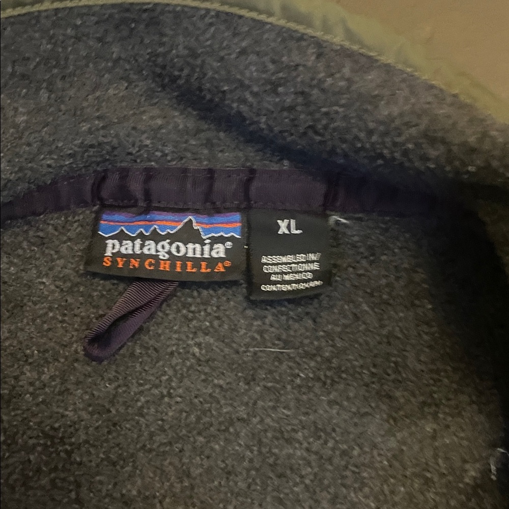 Patagonia Synchilla Jacket in Charcoal and Olive